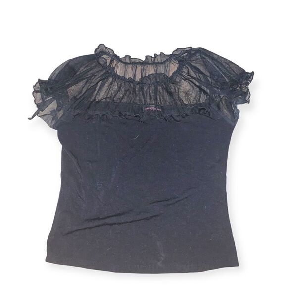 Y2k mesh baby blouse - Picture 1 of 2